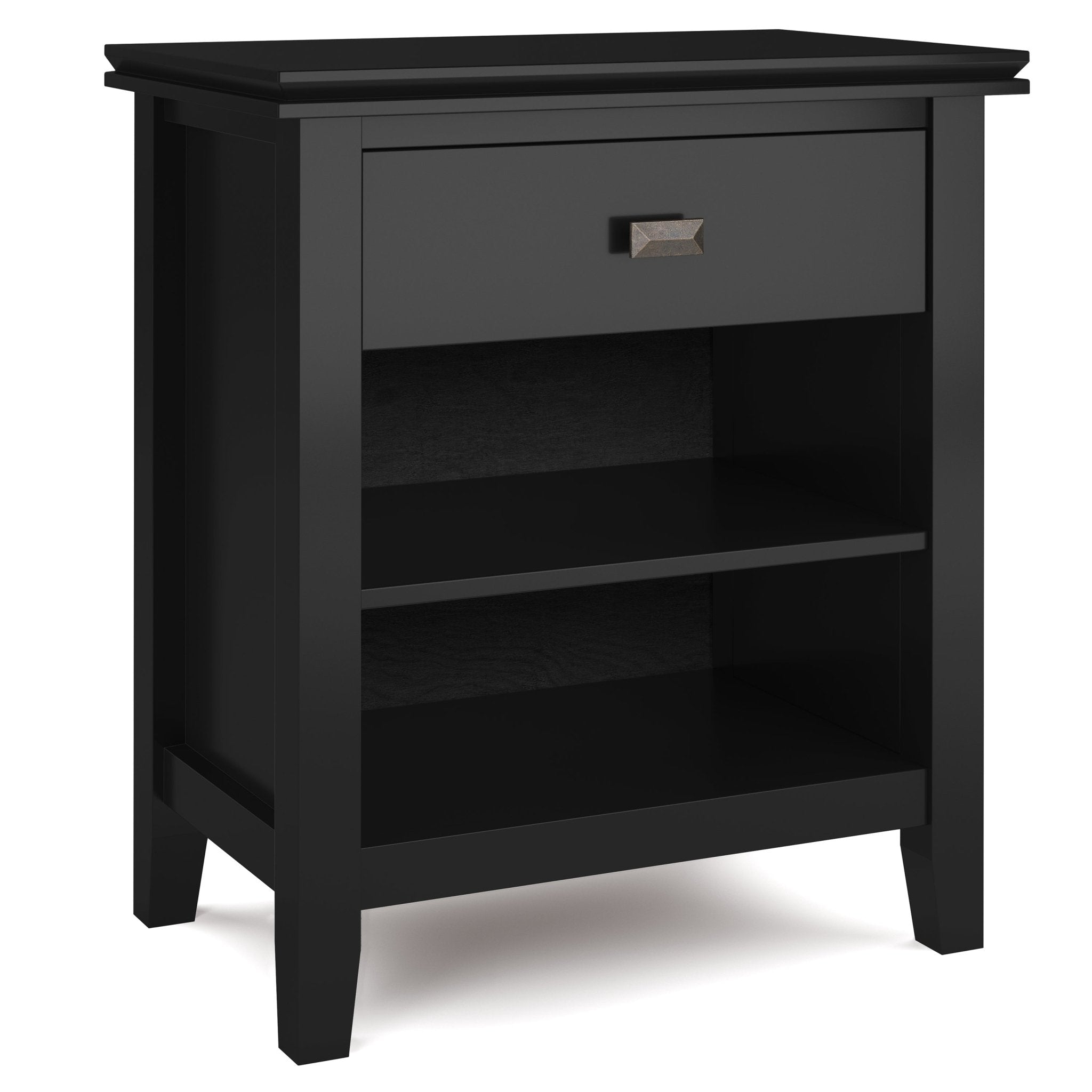 Nightstand with Drawer and Open Shelf Storage - Nightstands