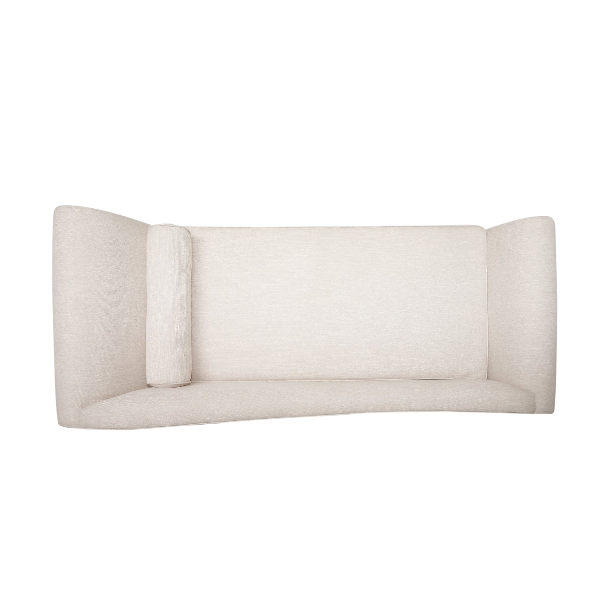 Upholstered Chaise Lounge with Flared Arm and Solid Wood Legs - Chaise Lounge