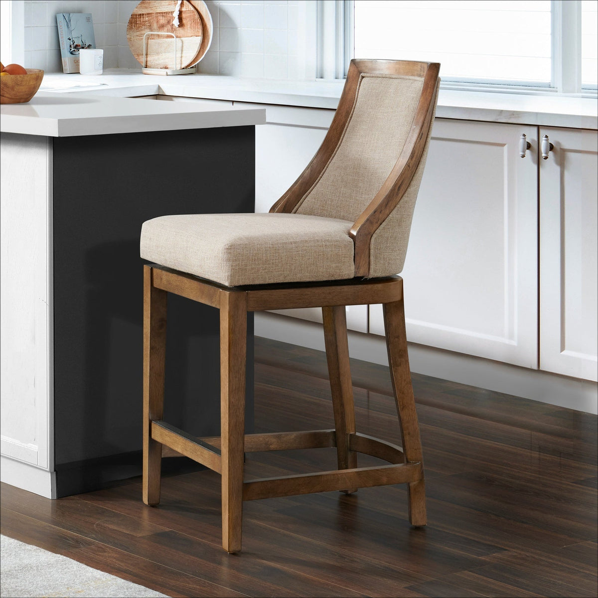 Ellie Counter Height Stool with Back Brown Pier 1