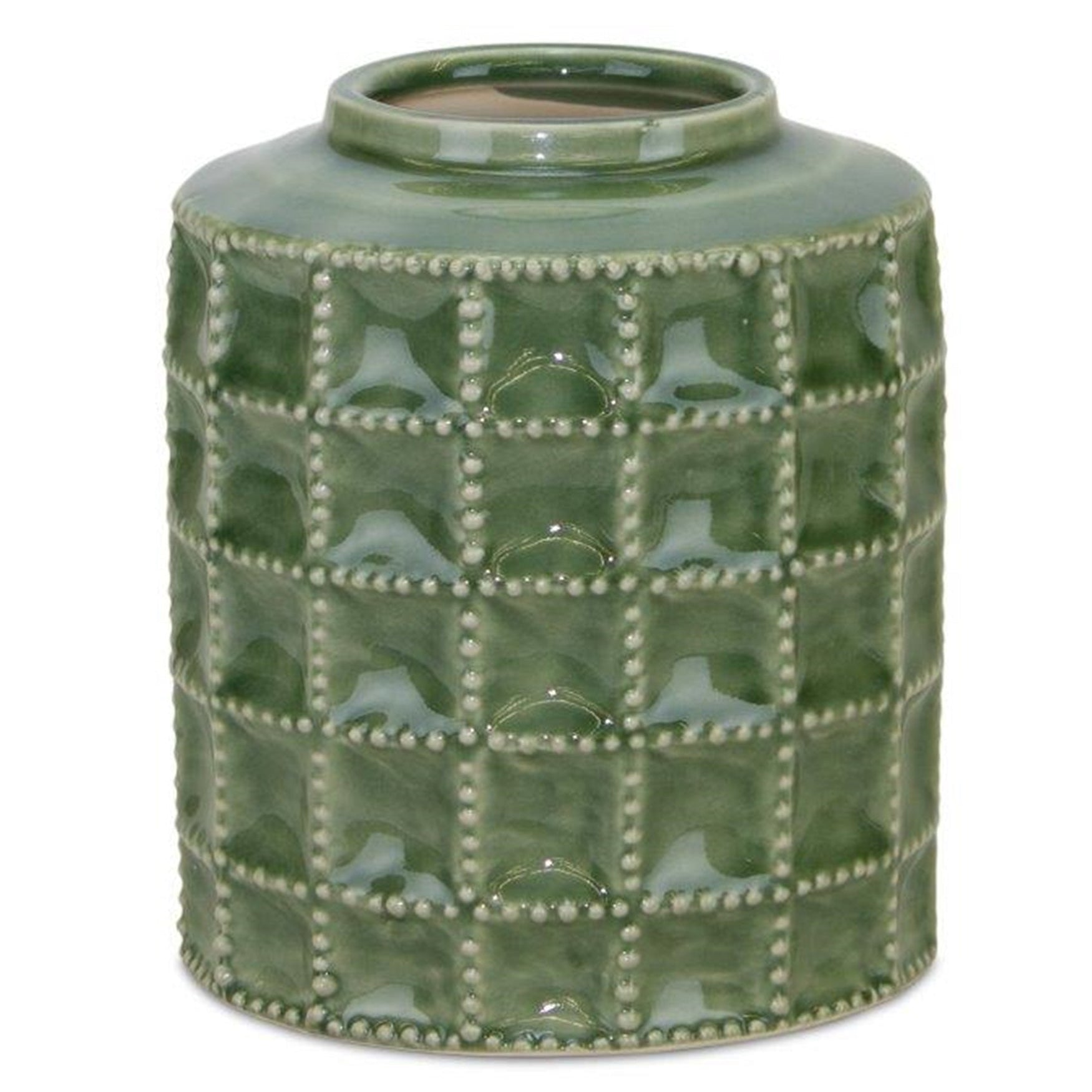 Sage Green Terra Cotta Vase 6.75"H - Vases